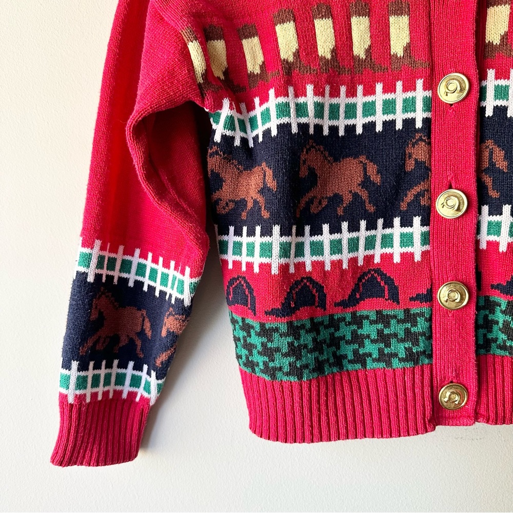 Warm Heart Horse Print Sweater - Picture 2 of 7